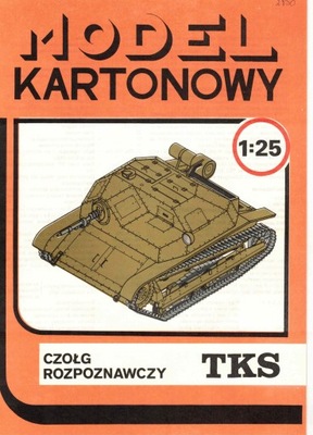 MODEL KARTONOWY czołg rozpoznawczy TKS 1:25