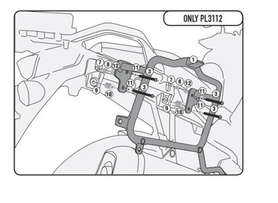 GIVI PL3112 СТЕЛАЖ КОФРА SUZUKI DL 650 V-STROM