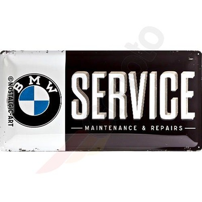 PLAKAT BLASZANY 25X50CM BMW SERVICE REGALO RETRO  