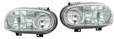 Vw golf iv h7/h1 хром nowe лампы комплект фото №1