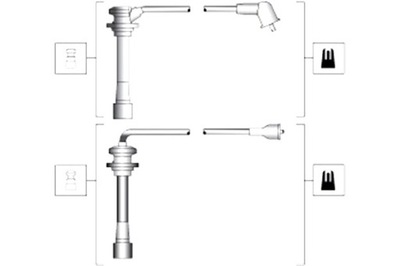 MAGNETI MARELLI JUEGO TUBOS DE ENCENDIDO KIA CARENS I CARENS II  
