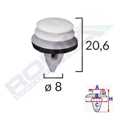 REMACHE TAPICERSKA DE COLECTOR ROMIX C60632 1 PIEZA  