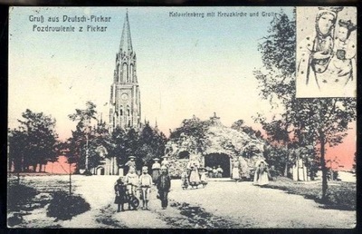 Pozdrowienie z Piekar. Kalvarienberg mit... 1914