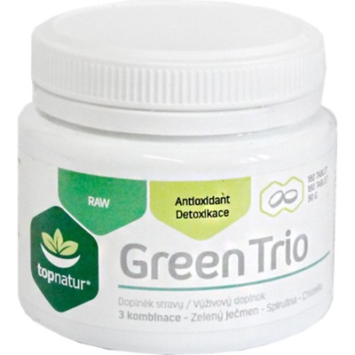 Green trio (spirulina, chlorella, młody jęczmień) tabletki 180 szt TOPNATUR