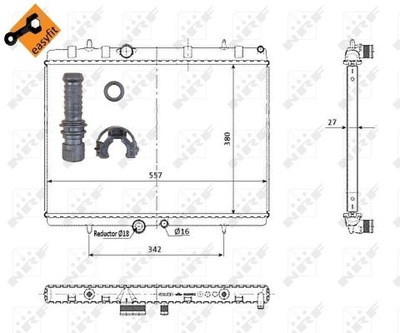 RADUADOR DE AGUA NRF 50438  