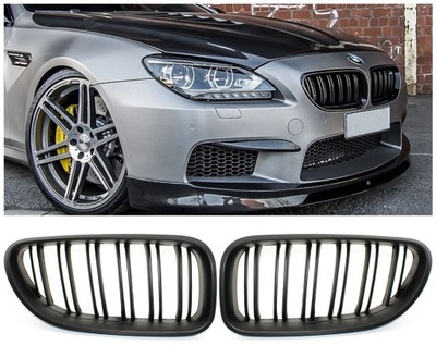 REJILLA DE RADIADOR REJILLAS BMW F06 F12 F13 2012-2018 MATT DUAL NEGRA PIEKNE!  