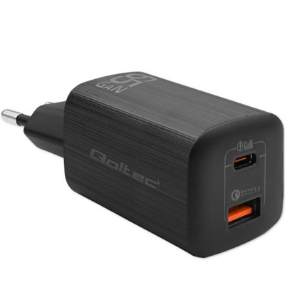 Qoltec Ładowarka sieciowa 65W GaN ULTRA 5-20V 2.25-3.25A USB typ C PD USB