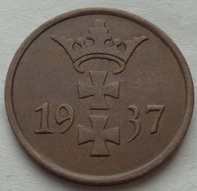 Wolne Miasto Gdańsk - 1 fenig - 1937 - WMG