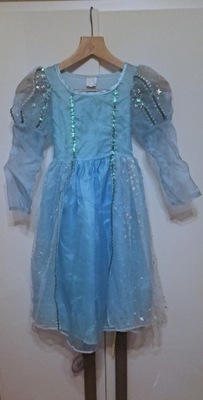Błękitna sukienka ELSA Elza rozmiar 122 błękitna