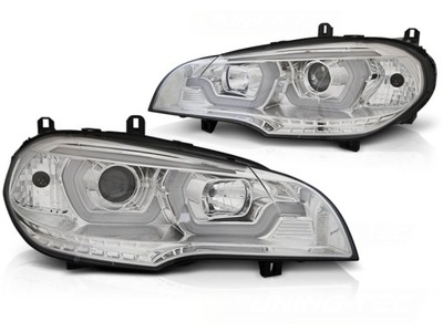 Лампи bmw x5 e70 07-13r кільця led do рух dziennej 3d хром фото №1