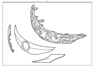 Org! решётка впуск решётка радиатора решётка радиатора toyota sienna 2020- фото №1