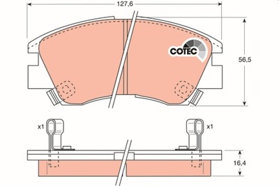 PADS BRAKE MITSUBISHI FRONT L300 GDB729  