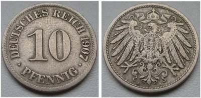 Niemcy 1907 10 PFENNIG.#12.___A_7681