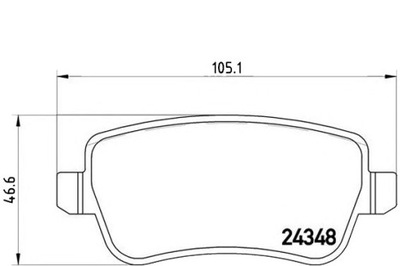 Тормозные колодки тормозной. fiat croma 05- задняя фото №1