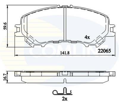 TRINKELĖS STABDŽIŲ COMLINE (ODP.GDB3631) NISSAN X-TRAIL 13-/RENAULT KADJAR/QA 