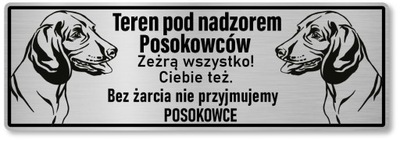 Uwaga pies - Tabliczka Posokowiec