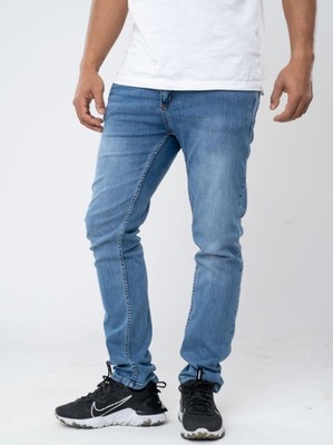 MĘSKIE SPODNIE JEANSOWE JEANS Sprane Niebieskie 42