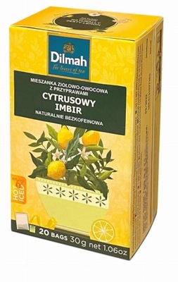 Dilmah Herbata cytrusowy imbir 20TB Naturally Zesty Lemon Ziołowo-Owocowa