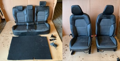 RENAULT CLIO V ASIENTOS DE CUERO SOFÁ ASIENTO INTERIOR FORRO PASADORES  