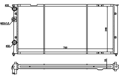 NISSENS РАДИАТОР ДВИГАТЕЛЯ VW PASSAT 1.6D-2.8 02.88