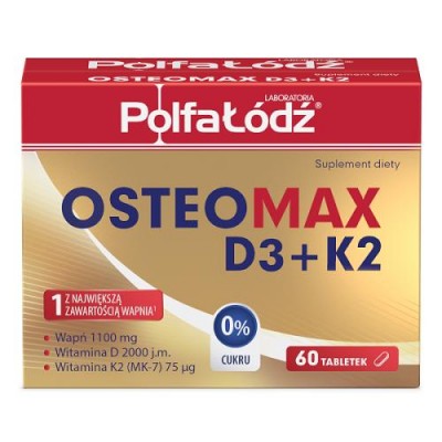 OSTEOMAX D3 + K2 wapń witamina K D 60 tabletek