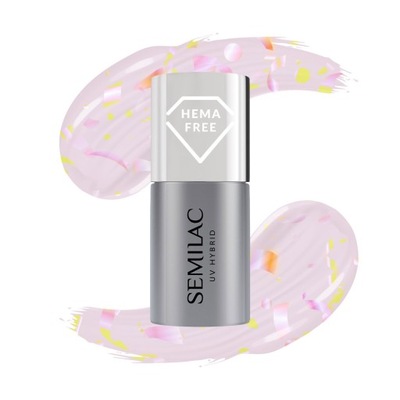 T26 Semilac Top No Wipe Matte Peach Galaxy 7 ml