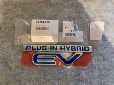 MITSUBISHI OUTLANDER HYBRID PLUG SIGN EMBLEM  