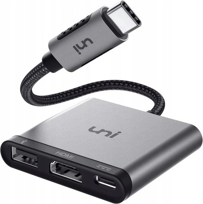 UNI ADAPTER USB-C 3 W 1 MULTIPORT HDMI USB 3.0 USB-C OPLOT