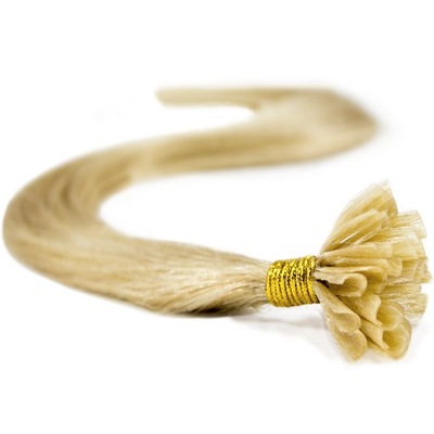 WŁOSY NA KERATYNĘ PASEMKA NATURALNE ŁUSKA KERATYNA 40 CM jasny blond 22