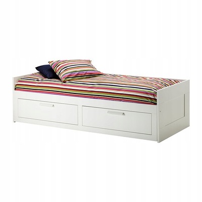 IKEA BRIMNES rama łóżko rozkładane 2 szuflady