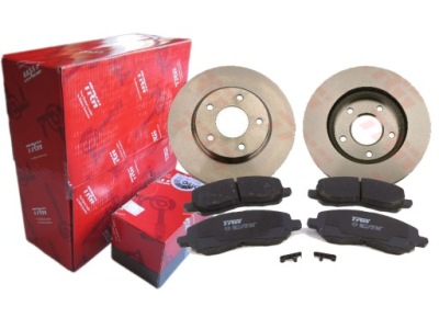 Тормозные диски + тормозные колодки trw перед dodge caliber 276mm фото №1