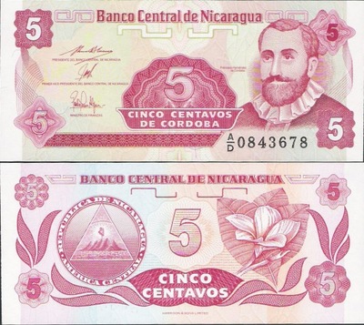 Nikaragua 1991 - 5 Centavos - Pick 168 UNC