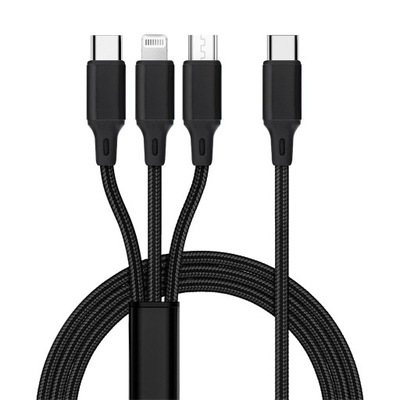 Kabel 3w1 USB TYP-C Lightning + USB-C + microUSB 2.4A 1.2m