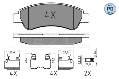 ZAPATAS HAM. PEUGEOT T. BOXER/JUMPER 06-  