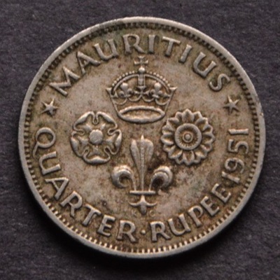 Mauritius - 1/4 rupee 1951