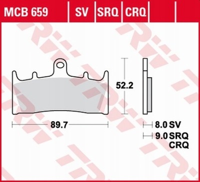 ZAPATAS DE FRENADO TRW MCB659SV  