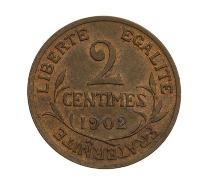 [M2817] Francja 2 centimes 1902