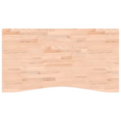 Blat do biurka, 110x(55-60)x1,5 cm, lite drewno bukowe