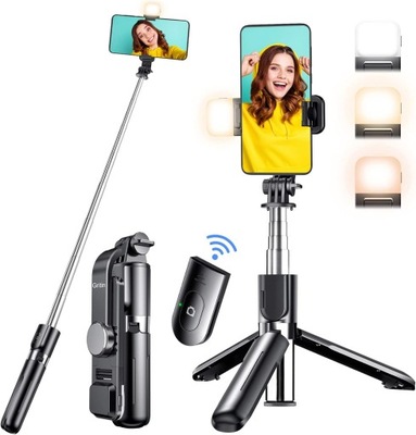 SELFIE STICK KIJEK SELFIE GRITIN Z TRIPOD MONOPOD CZARNY