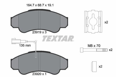 TEXTAR 2391901 ZAPATAS DE FRENADO  