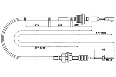 Ate трос сцепления citroen c1 peugeot 107 toyota a фото №1
