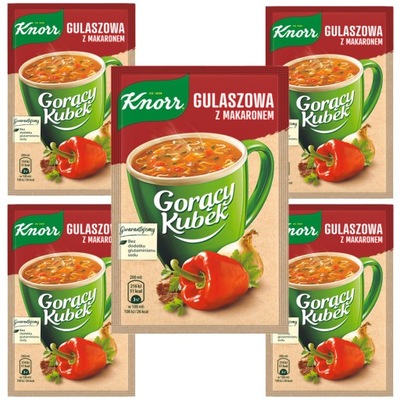 Knorr Gorący Kubek Gulaszowa z makaronem 16g 5 szt