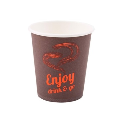 Kubek papierowy 200ml brąz Enjoy Drink&Go 50szt $