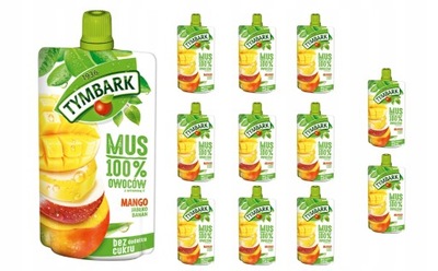 Mus 100% Tymbark Mango Jabłko Banan Zgrzewka 12x120 g