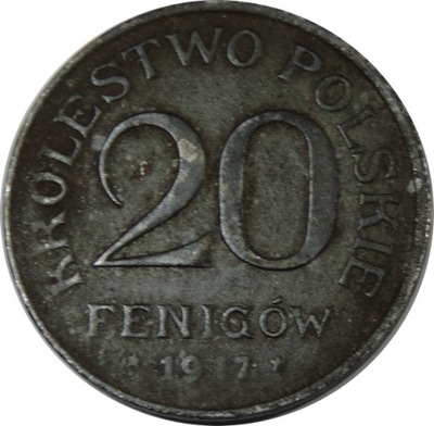 20 FENIGÓW 1917 - KRÓLESTWO POLSKIE - SP1219