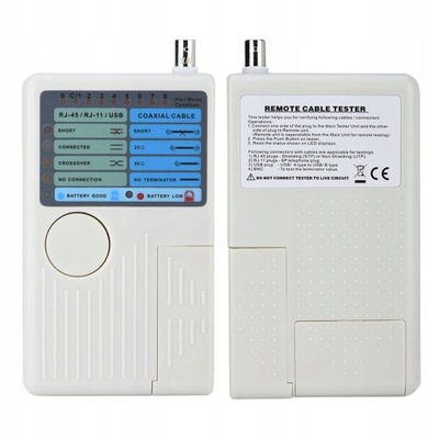 Tester sieci RJ45 / RJ11 / USB / BNC Detektor