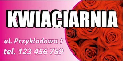 BANER KWIACIARNIA KWIATY 150x300cm K01 TRANSPARENT