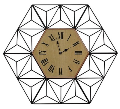 Zegar loftowy loft metalowy nowoczesny czarny 84cm