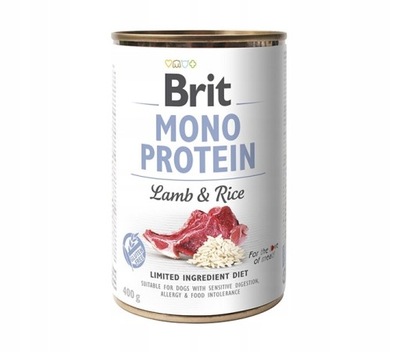 Brit Mono Protein jagnięcina z ryżem 400 g