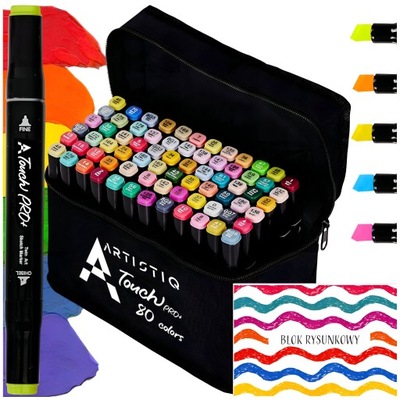 MARKERY FLAMASTRY ARTISTIQ TOUCH COOL PRO+ 80 SZTUK ZESTAW